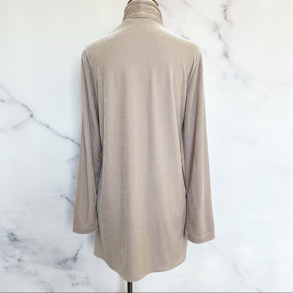 Soft Surroundings‎ Velvet Topper Jacket in Light Taupe - Picture 6 of 11
